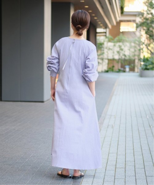 アームギャザーワンピース　無地 