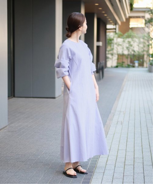 アームギャザーワンピース　無地 