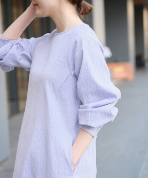 アームギャザーワンピース　無地 
