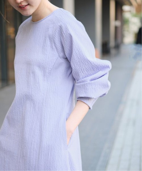 アームギャザーワンピース　無地 