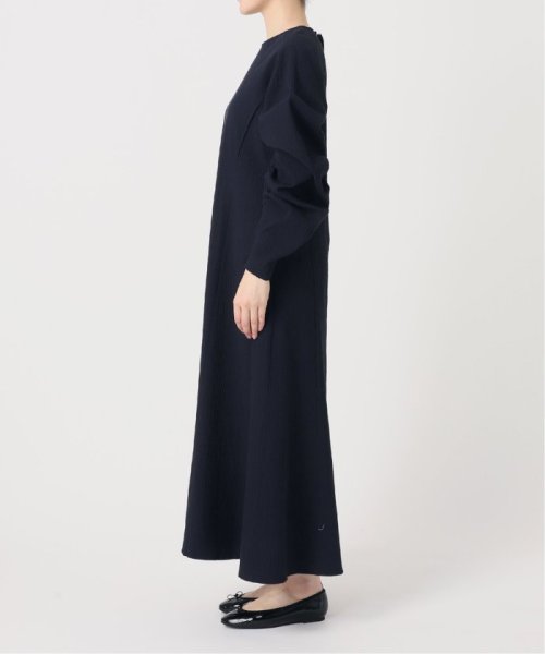 アームギャザーワンピース　無地 