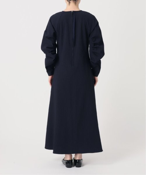アームギャザーワンピース　無地 