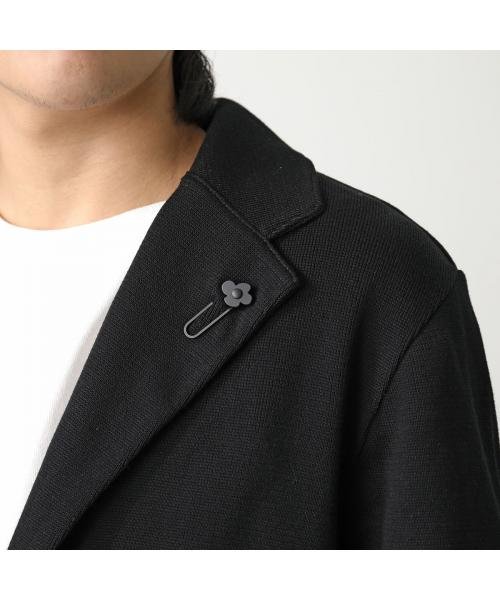 LARDINI ミラノリブ ニット ジャケット EQLJM56 EQ62000 ミラノリブ ニット ジャケット EQLJM56 シングルブレスト サイドベンツ