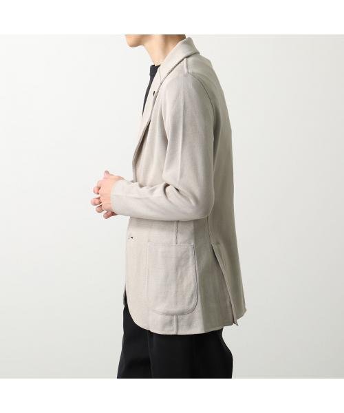 LARDINI ミラノリブ ニット ジャケット EQLJM56 EQ62000 ミラノリブ ニット ジャケット EQLJM56 シングルブレスト サイドベンツ