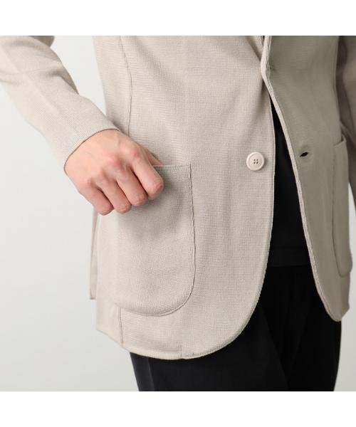 LARDINI ミラノリブ ニット ジャケット EQLJM56 EQ62000 ミラノリブ ニット ジャケット EQLJM56 シングルブレスト サイドベンツ