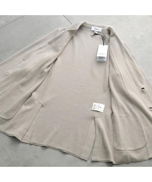 LARDINI ミラノリブ ニット ジャケット EQLJM56 EQ62000 ミラノリブ ニット ジャケット EQLJM56 シングルブレスト サイドベンツ