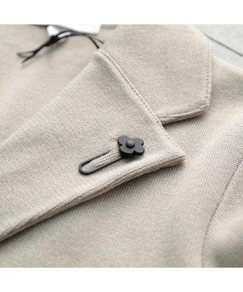LARDINI ミラノリブ ニット ジャケット EQLJM56 EQ62000 ミラノリブ ニット ジャケット EQLJM56 シングルブレスト サイドベンツ