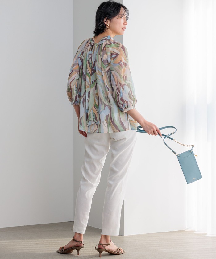 【洗える】リネンレーヨンストレッチテーパードパンツ 洗える】リネンレーヨンストレッチ テーパードパンツ(506009379)｜阪急