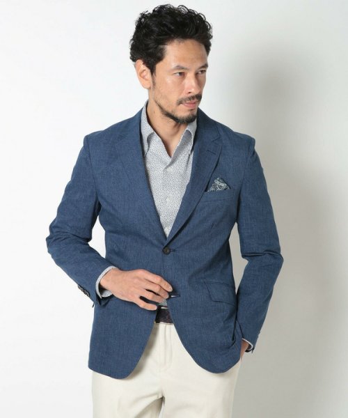 【ACTIVE TAILOR】COOL DOTSメランジプリントジャケット ACTIVE TAILOR COOL