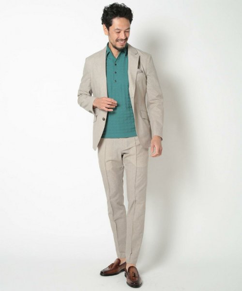 【ACTIVE TAILOR】COOL DOTSメランジプリントジャケット ACTIVE TAILOR COOL