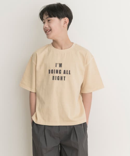 URBAN RESEARCH DOORS（Kids）(アーバンリサーチドアーズ（キッズ）)/『WEB/一部店舗限定』製品染めフロッキープリントロゴTシャツ(KIDS)(150cm)/img02