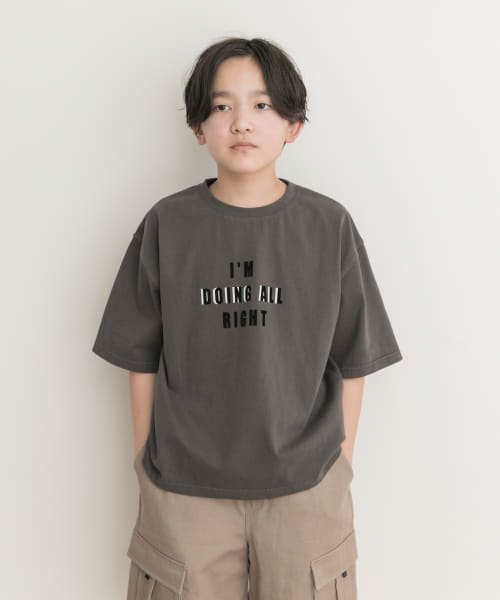 URBAN RESEARCH DOORS（Kids）(アーバンリサーチドアーズ（キッズ）)/『WEB/一部店舗限定』製品染めフロッキープリントロゴTシャツ(KIDS)(150cm)/img12