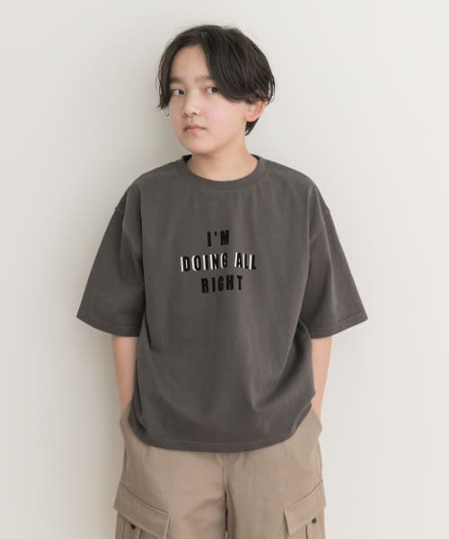 URBAN RESEARCH DOORS（Kids）(アーバンリサーチドアーズ（キッズ）)/『WEB/一部店舗限定』製品染めフロッキープリントロゴTシャツ(KIDS)(150cm)/img13