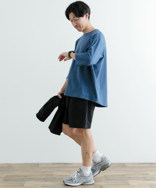 ITEMS URBANRESEARCH(アイテムズアーバンリサーチ（メンズ）)/接触冷感 ポンチ 7分袖 Tシャツ/img21