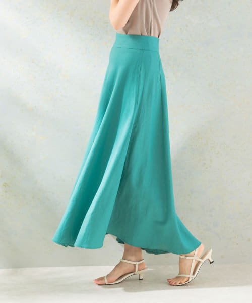 バックファスナーリネン混ロングスカート 人気・おすすめ｜使いやすい・旅行におすすめ 品質保証 全国発送 在庫限り