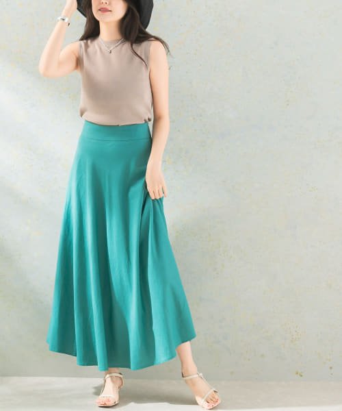 バックファスナーリネン混ロングスカート 人気・おすすめ｜使いやすい・旅行におすすめ 品質保証 全国発送 在庫限り