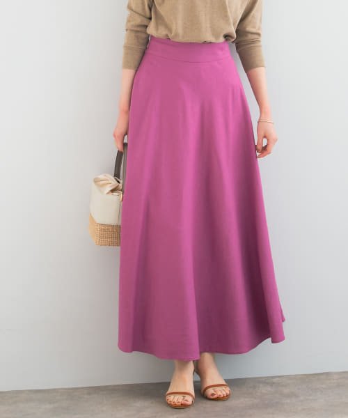 バックファスナーリネン混ロングスカート 人気・おすすめ｜使いやすい・旅行におすすめ 品質保証 全国発送 在庫限り