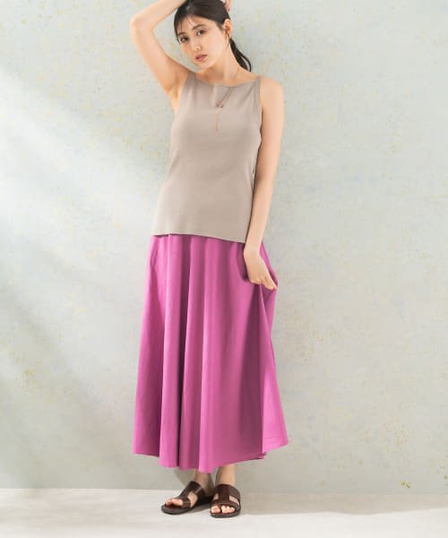 バックファスナーリネン混ロングスカート 人気・おすすめ｜使いやすい・旅行におすすめ 品質保証 全国発送 在庫限り