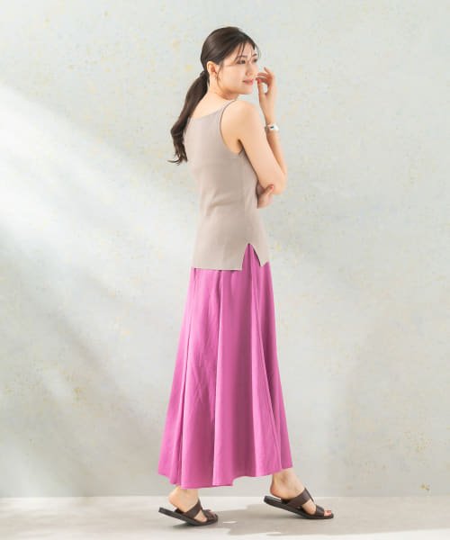 バックファスナーリネン混ロングスカート 人気・おすすめ｜使いやすい・旅行におすすめ 品質保証 全国発送 在庫限り