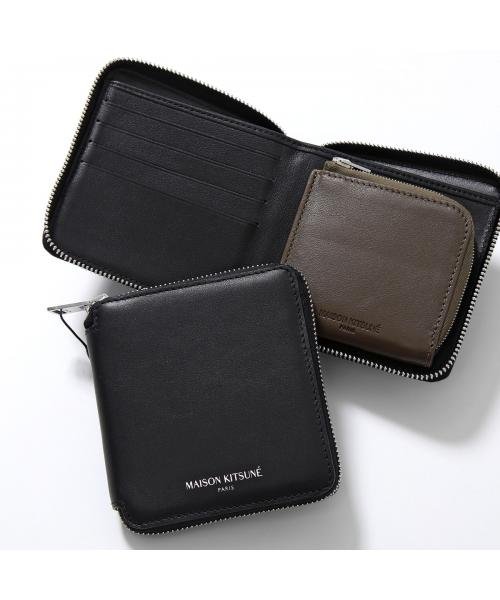 MAISON KITSUNE 二つ折り財布 LM05346LC0038 スクエアジップ MAISON KITSUNE 二つ折り財布 LM05346LC0038