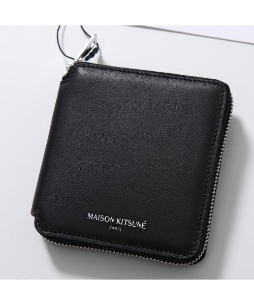 MAISON KITSUNE 二つ折り財布 LM05346LC0038 スクエアジップ MAISON KITSUNE 二つ折り財布 LM05346LC0038