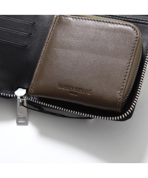 MAISON KITSUNE 二つ折り財布 LM05346LC0038 スクエアジップ MAISON KITSUNE 二つ折り財布 LM05346LC0038