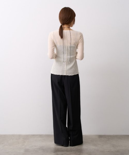 DRESSTERIOR(ドレステリア)/CODE A｜fronthook sheer rib pullover/img06