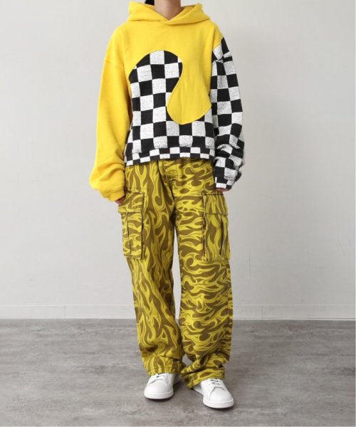 JOURNAL STANDARD(ジャーナルスタンダード)/【ERL / イーアールエル】 MEN YELLOW CHECKER SWIRL HOODIE KNIT/img01