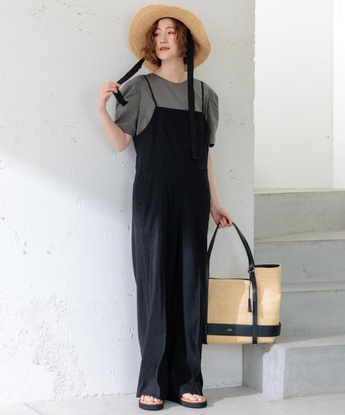 NIJYUSANKU（SMALL SIZE）(23区（小さいサイズ）)/【CLASSY.6月号掲載/洗える】リネンレーヨンストレッチ サロペット/img04