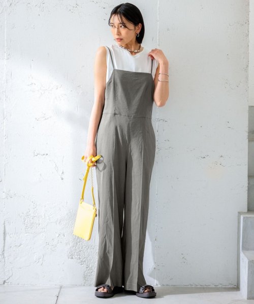 NIJYUSANKU（SMALL SIZE）(23区（小さいサイズ）)/【CLASSY.6月号掲載/洗える】リネンレーヨンストレッチ サロペット/img06