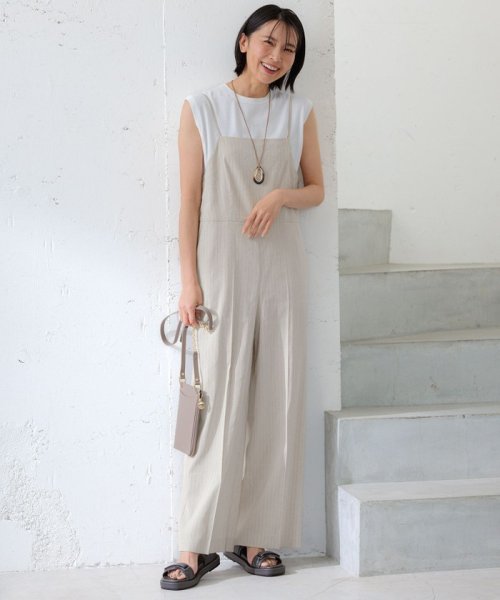 NIJYUSANKU（SMALL SIZE）(23区（小さいサイズ）)/【CLASSY.6月号掲載/洗える】リネンレーヨンストレッチ サロペット/img11