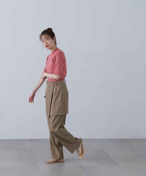 N Natural Beauty Basic(エヌナチュラルビューティベーシック)/総針ボトルネック5分袖ニット 24SS/img51