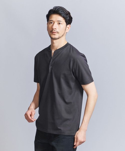 BEAUTY&YOUTH UNITED ARROWS(ビューティーアンドユース　ユナイテッドアローズ)/【WEB限定 WARDROBE SMART】クリア  ガスコットン ヘンリーネック カットソー【抗菌・防臭】/img07