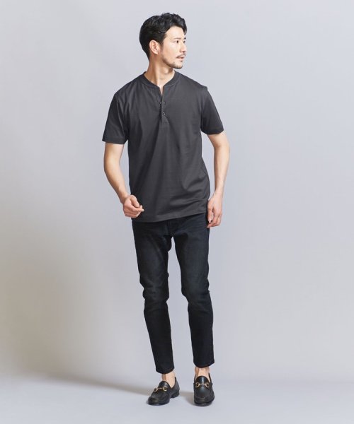 BEAUTY&YOUTH UNITED ARROWS(ビューティーアンドユース　ユナイテッドアローズ)/【WEB限定 WARDROBE SMART】クリア  ガスコットン ヘンリーネック カットソー【抗菌・防臭】/img09