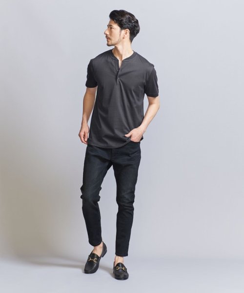 BEAUTY&YOUTH UNITED ARROWS(ビューティーアンドユース　ユナイテッドアローズ)/【WEB限定 WARDROBE SMART】クリア  ガスコットン ヘンリーネック カットソー【抗菌・防臭】/img10