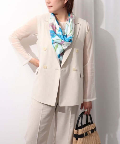 【manipuri/マニプリ】シルクプリントスカーフ65（コラージュバルーンヒストリー） 