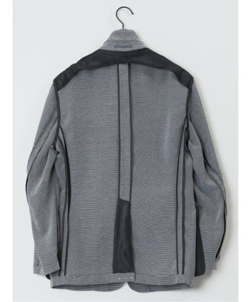 からみ調 スリムフィット 2ボタンジャケット グレー メンズ セットアップ ジャケット ビジネス カジュアル アウター ライトアウター 通勤 仕事 スリムフィット 2ボタンジャケット