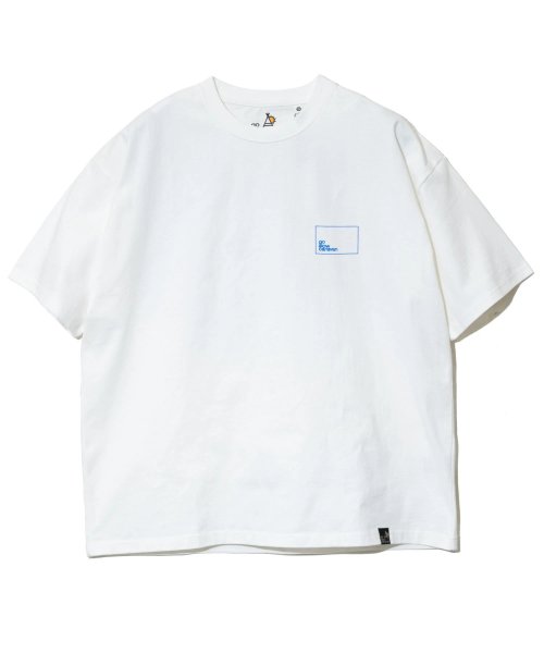 go slow caravan(ゴースローキャラバン)/321913A USA/C スクエアLOGOバックプリントゆったりTEE/img13