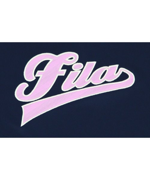 FILA（ZETT Ladies）(フィラ（ゼット　レディース）)/【テニス】パイルメッシュボーダー バックホールメッシュ アップリケTシャツ　レディース/img01