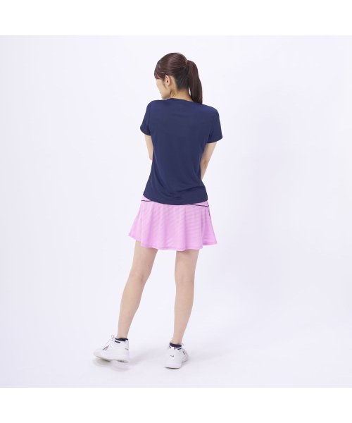 FILA（ZETT Ladies）(フィラ（ゼット　レディース）)/【テニス】パイルメッシュボーダー バックホールメッシュ アップリケTシャツ　レディース/img04