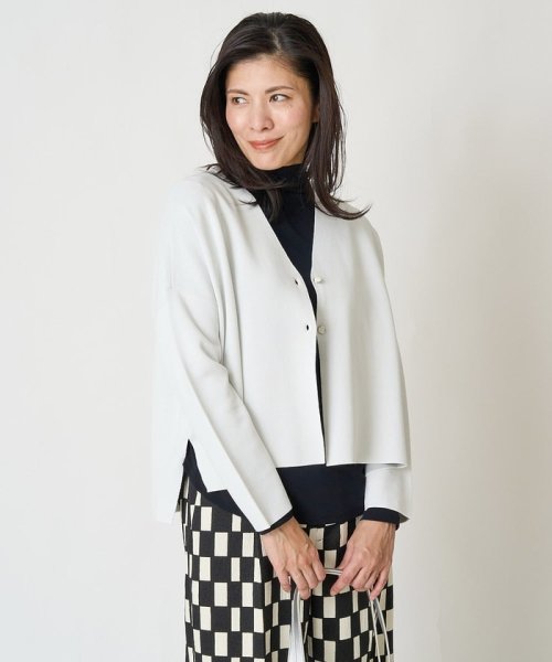 ダブルフェイスニットカーディガン 