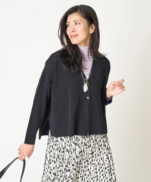 ダブルフェイスニットカーディガン 