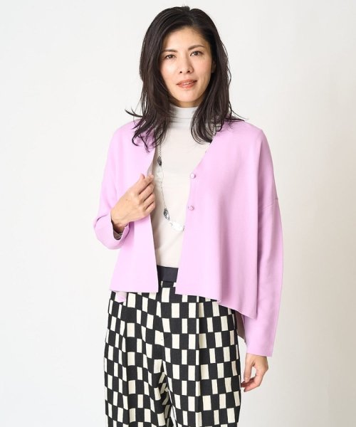 ダブルフェイスニットカーディガン 