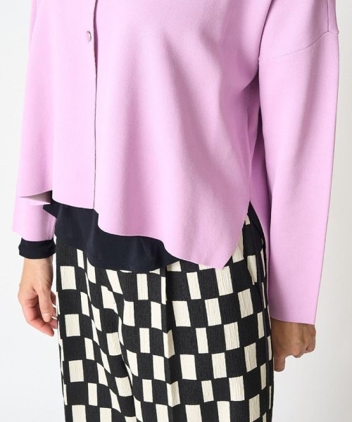 ダブルフェイスニットカーディガン 