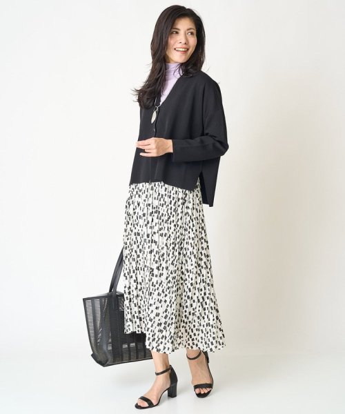 ダブルフェイスニットカーディガン 