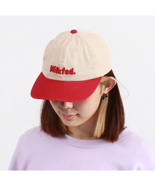 MILK FED(ミルクフェド)/ミルクフェド キャップ MILKFED. 帽子 レトロ おしゃれ アジャスター ロゴ 刺繍 手洗い可 TWILL LOGO CAP 103241051002/img02