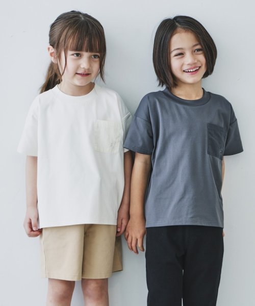 THE SHOP TK（KID）(ザ　ショップ　ティーケー（キッズ）)/【110－160】マルチファンクション半袖Tシャツ/吸水速乾・UV・イージーケア/img01