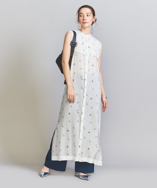 【WEB限定】ソリッド＆フラワー ケープノースリーブワンピース B80 W56 H85