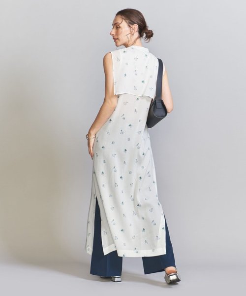 【WEB限定】ソリッド＆フラワー ケープノースリーブワンピース B80 W56 H85