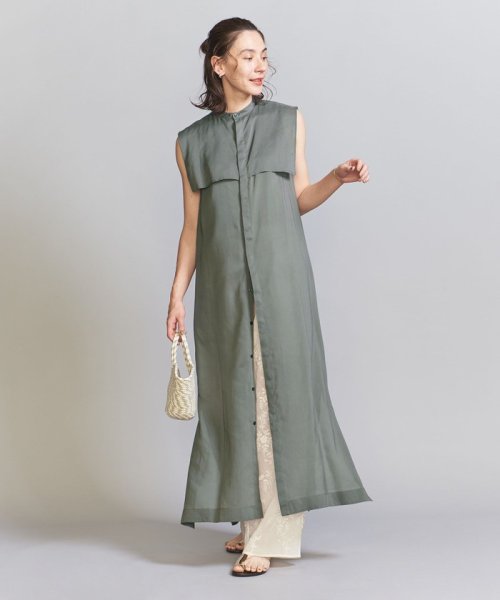 【WEB限定】ソリッド＆フラワー ケープノースリーブワンピース B80 W56 H85